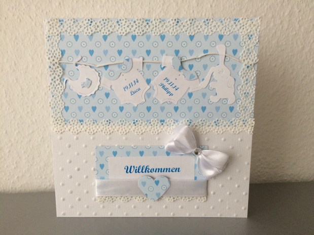 Karte Geburt Zwillinge