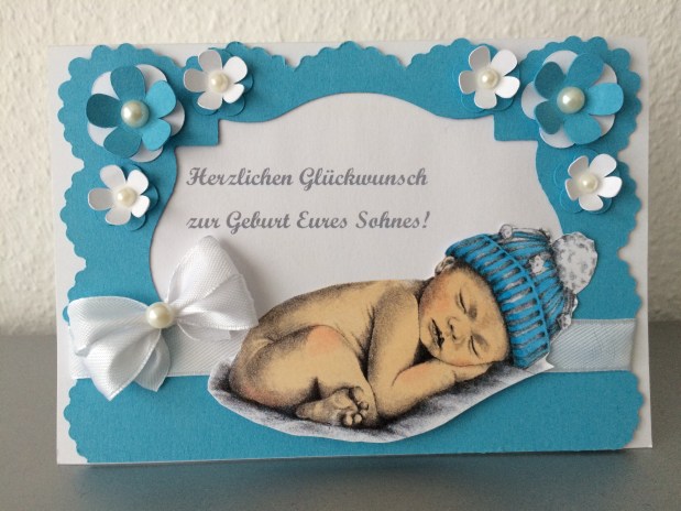 Karte Baby Junge&nbsp;Geburt