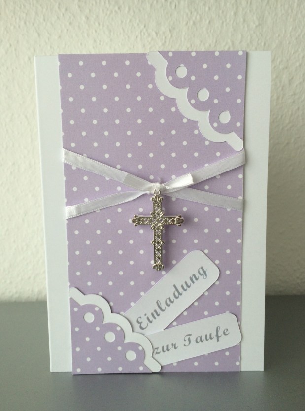 Einladung Taufe Mädchen&nbsp;*lila*