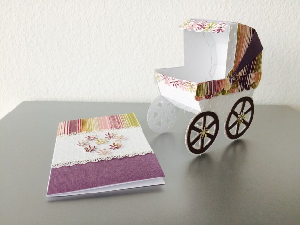 Geldgeschenk Hochzeit Kinderwagen 3D 