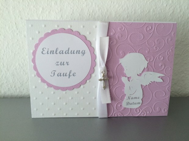 Karte Taufe Mädchen&nbsp;*flieder/lila*