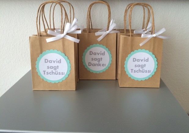 Abschiedsgeschenk Spielgruppe / Tüten&nbsp;*türkis*