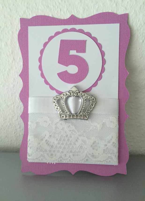 Karte Geburtstag / Einladung Mädchen Prinzessin&nbsp;*lila*