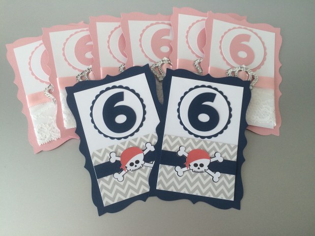 Einladung Kindergeburtstag Pirat / Prinzessin 