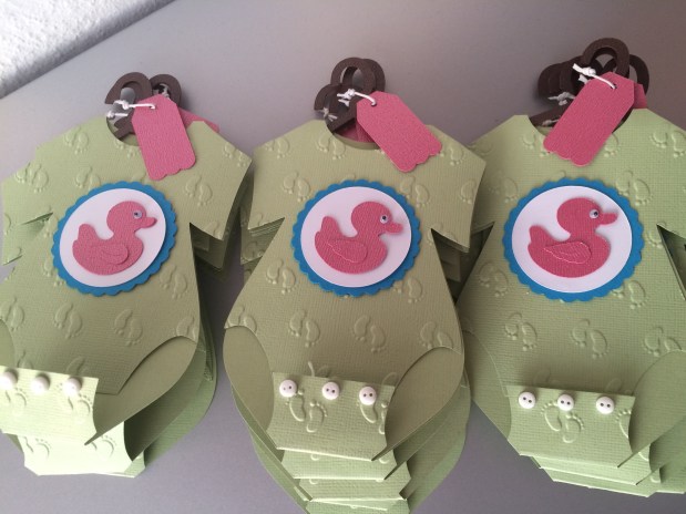 Baby Body Karte Mädchen für Babyparty / Babyshower 