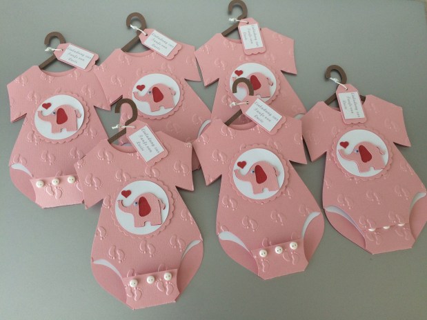 Einladung Taufe Baby Body Elefant Mädchen 