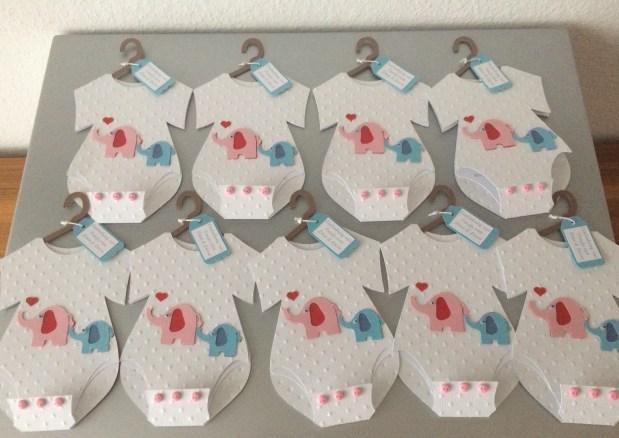 Babybody Karte Taufe Geschwister /&nbsp;Zwillinge