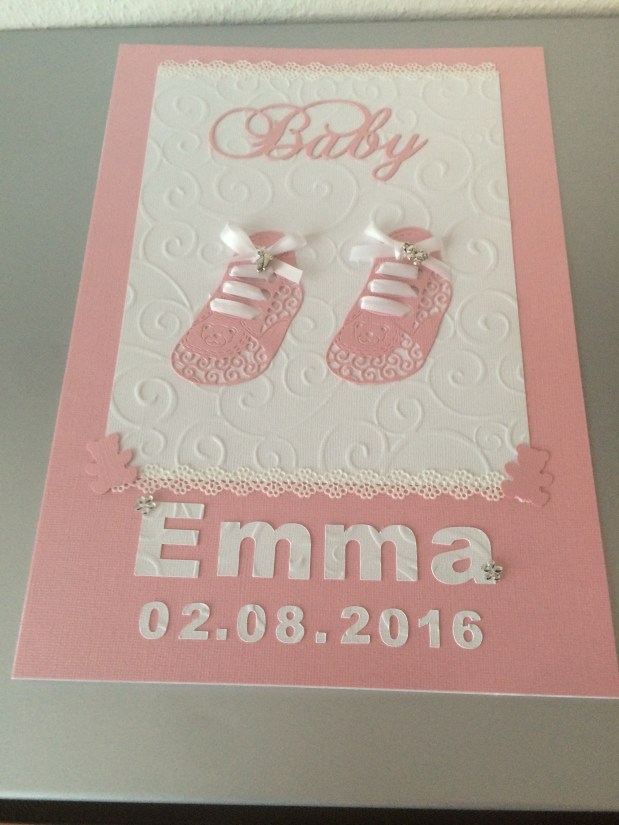 Karte zur Geburt DIN A4&nbsp;*Mädchen*