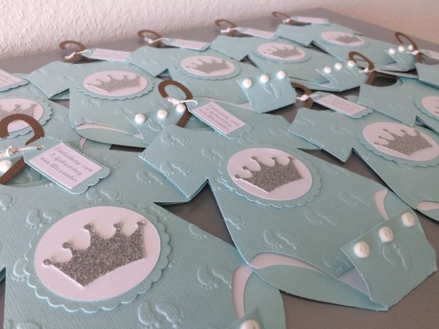 Babybody Karte *kleiner Prinz* 1. Geburtstag /&nbsp;Taufe