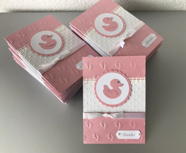 Dankeskarte Babybody Karten&nbsp;rosa