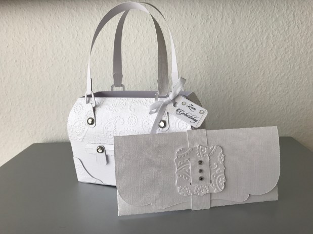 Geschenktasche Geburtstag in&nbsp;weiss