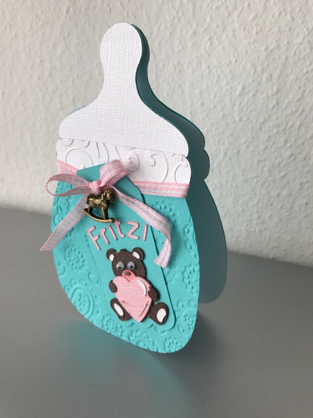 Babyfläschen Karte Bärchen 