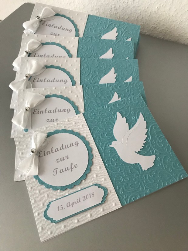 Einaladung zur Taufe Junge&nbsp;*Taube*