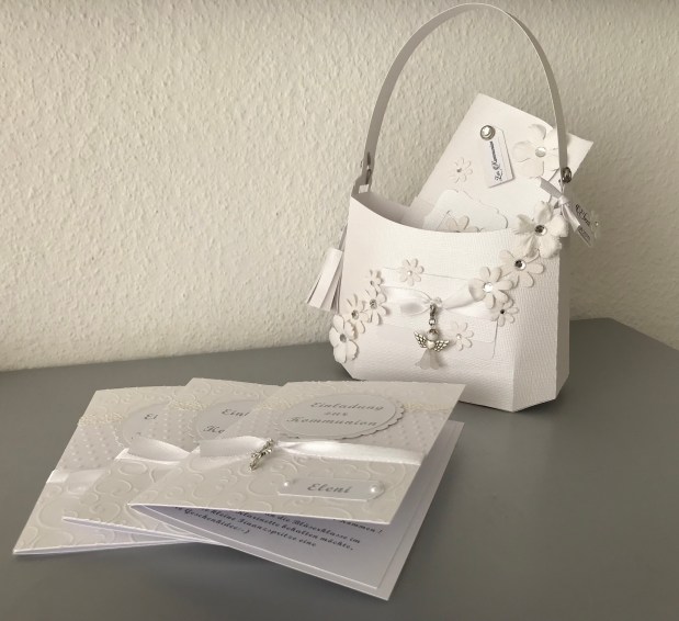 Einladung Kommunion & Tasche&nbsp;„Geldgeschenk“