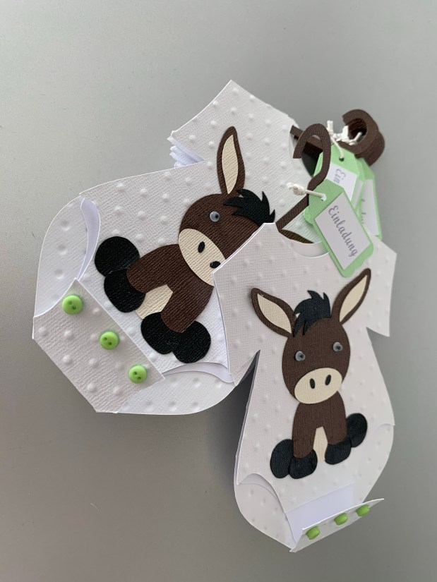 Babybody Karte Einladung&nbsp;*Esel*