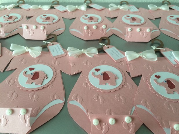 Einladung Taufe Babybody Mädchen&nbsp;*Elefant*